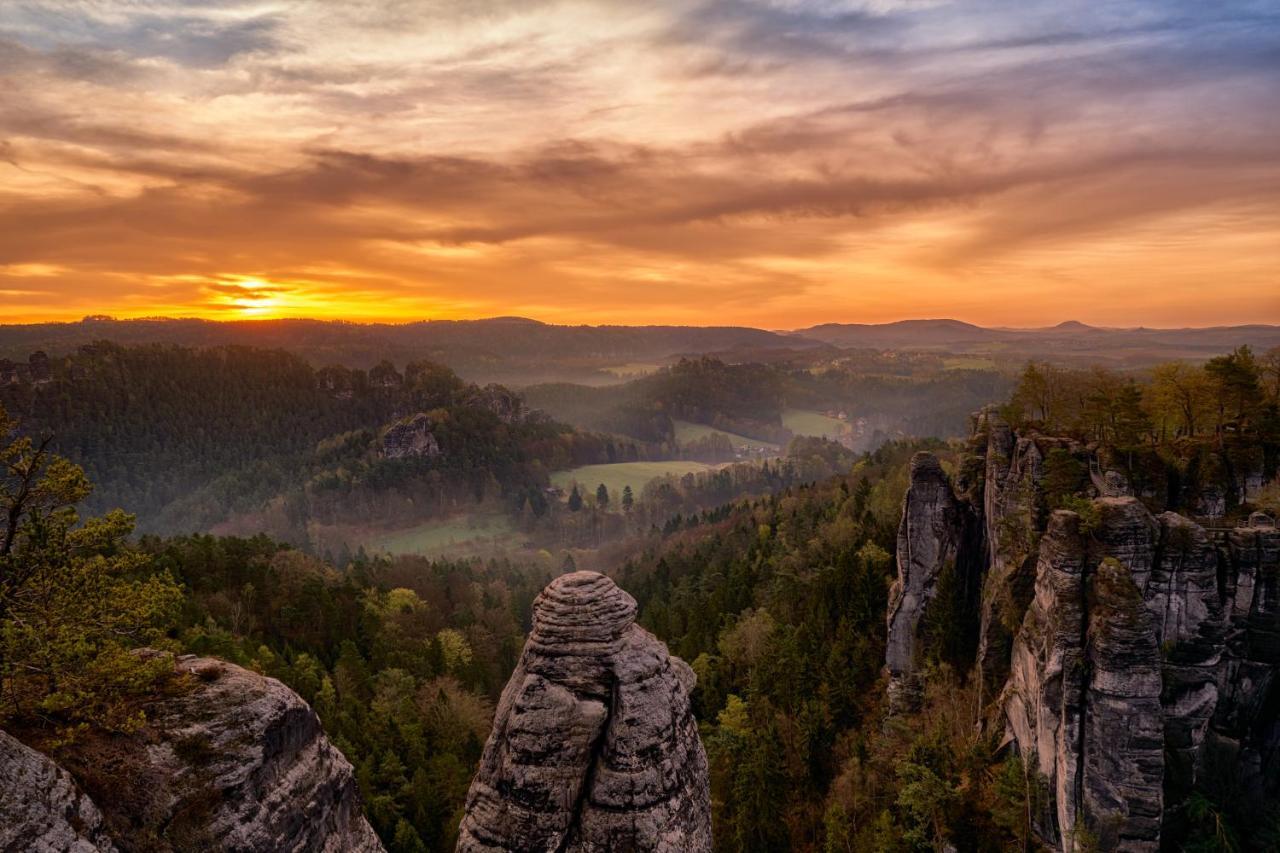 4-Bettzimmer Saechsische Schweiz Mittelndorf Kültér fotó